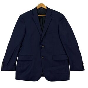 Jos A Bank Mens 42R Utility Blazer Traveler Navy Wool Tailored Fit Jacket Coat